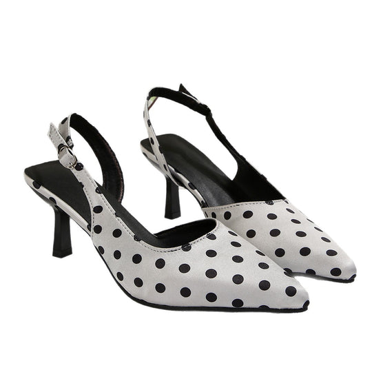Damen Slingback-Pumps mit Punktmuster und elegantem Design R&B