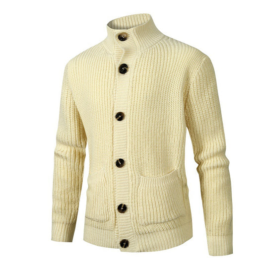 Herren komfortable Strickjacke mit Knopfverschluss R&B