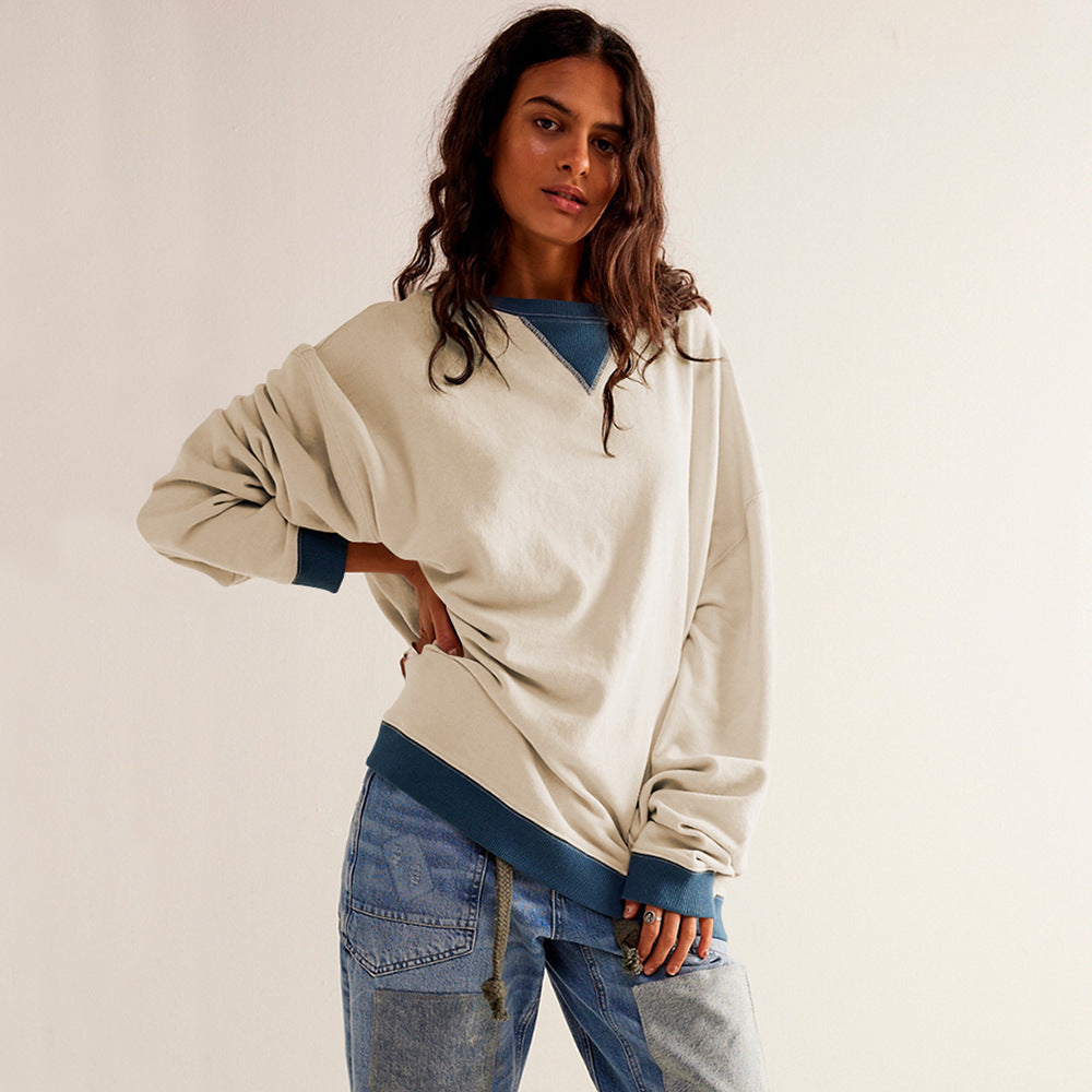 Damen Oversized Sweatshirt mit modernem Design und weichem Material R&B