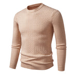 Herren Grobstrickpullover mit elegantem Zopfmuster R&B