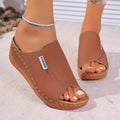 Damen Trendige Slip-On Sandalen mit modischer Überlappung und komfortablem Fußbett R&B