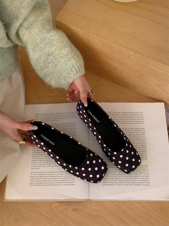 Damen Ballerinas mit polka Punkte Design und komfortablem Innenfutter R&B