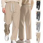 Herren nan locker fallende Strick-Jogginghose mit Zopfmuster und Kordelbund R&B