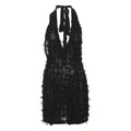 Damen Maxikleid mit raffinierten Fransen und tiefem V-Ausschnitt R&B