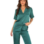 Damen Satin Schlafanzug-Set mit elegantem Schnitt und bequemen Details R&B