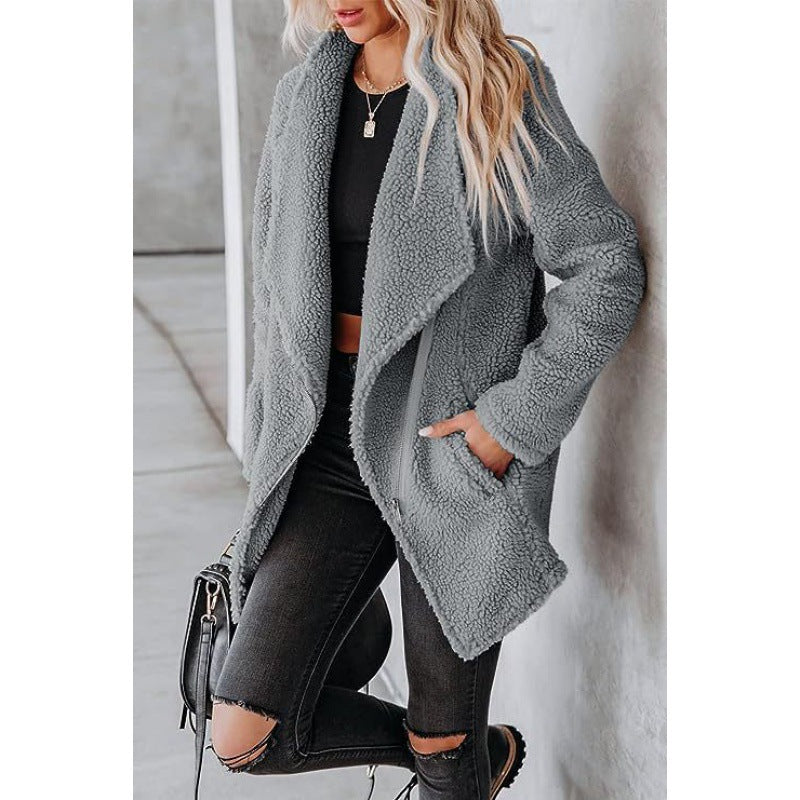 Damen kuschelige Teddyjacke R&B