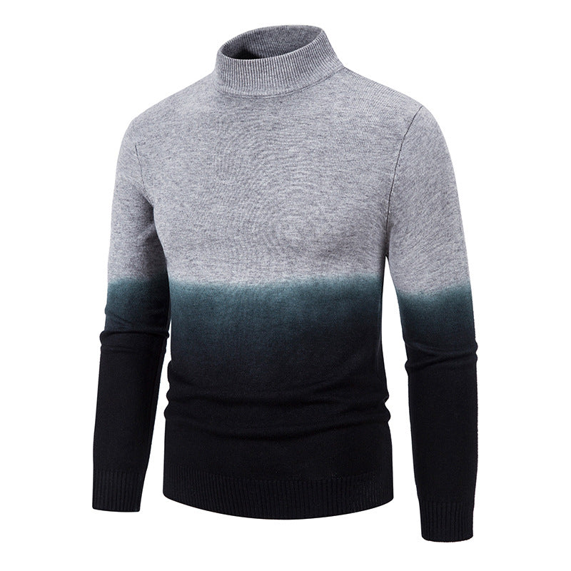 Herren rollkragen Pullover mit Farbverlauf R&B
