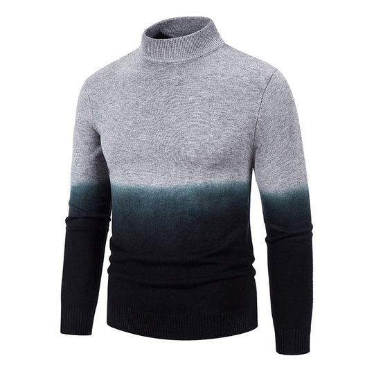 Herren rollkragen Pullover mit Farbverlauf R&B