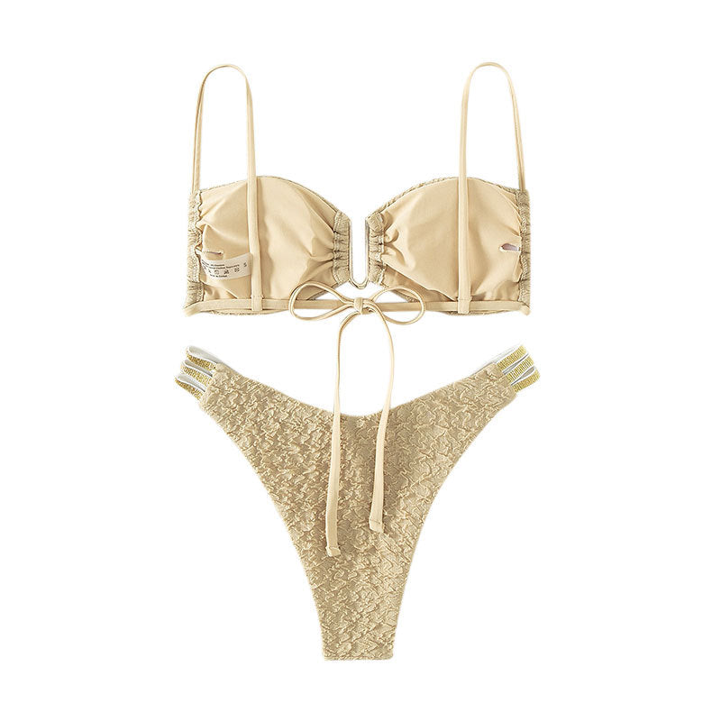 Damen Push-Up Bikini mit raffiniertem Schnürdetail R&B