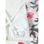 Damen Bikini-Set mit floralem Maxi-Rock R&B
