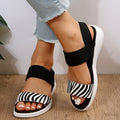 Damen Freizeitsandalen mit elastischen Riemen und rutschfester Sohle R&B