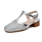 Damen Slingpumps mit eleganter Netzstruktur und modischem Riemen