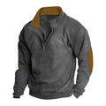 Herren Fleecejacke mit Stehkragen und modischem Reißverschluss R&B