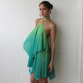 Damen luftiges, asymmetrisches Strandkleid mit Chiffon-Effekt R&B