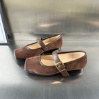 Damen elegante Slipper mit modischer Riemenverzierung und hochwertiger Veloursoberfläche R&B