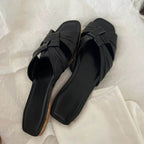 Damen modische Riemensandalen mit elegante Knotenakzent und komfortabler Innensohle R&B