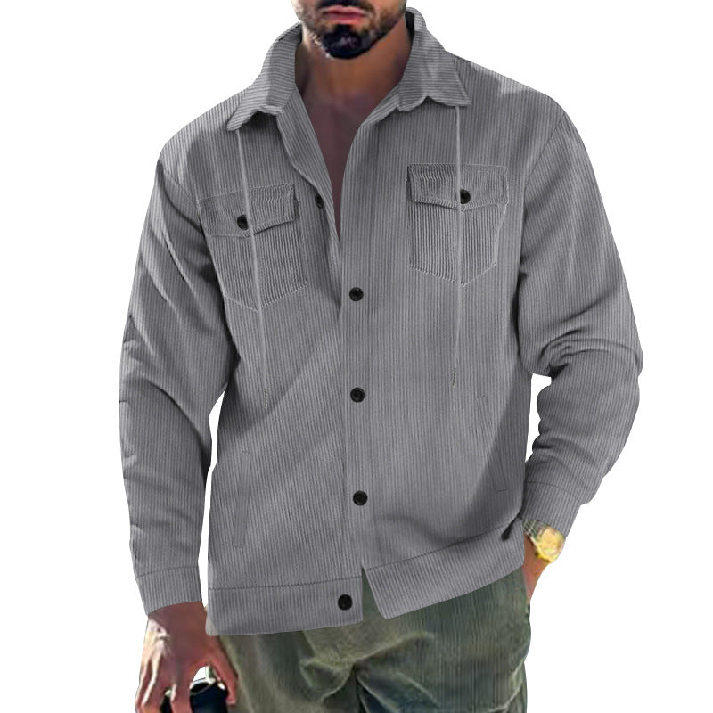 Herren Cord-Jacke mit praktischen Taschen und klassischem Schnitt R&B