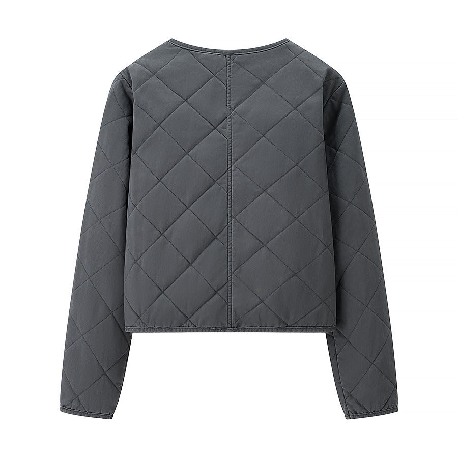 Damen gesteppte Übergangsjacke mit praktischem Reißverschluss und eleganten Taschen R&B