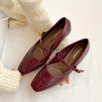 Damen Mary Jane Ballerinas mit elegantem Riemchen und verspieltem Detail R&B