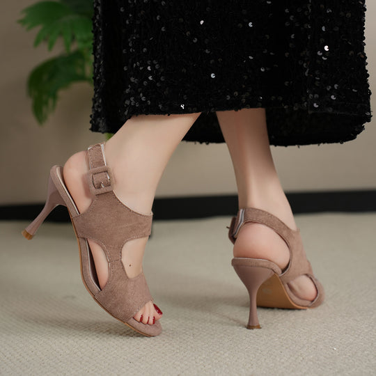 Damen elegante High Heels mit offenen Schnittelementen R&B