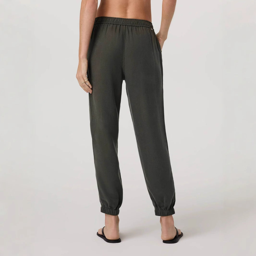 Damen lässige Freizeithose mit seitlichen Taschen R&B
