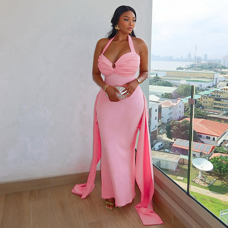 Damen Figurschmeichelndes Abendkleid mit raffiniertem Design R&B