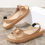 Damen Komfortable Slip-On Sandalen mit modischem Schleifendetail R&B