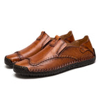 Damen Elegante Mokassins aus hochwertigem Leder mit bequemem Druckverschluss R&B