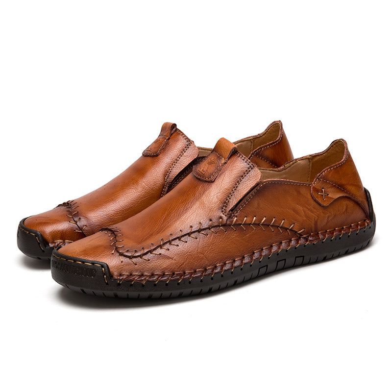 Damen Elegante Mokassins aus hochwertigem Leder mit bequemem Druckverschluss R&B