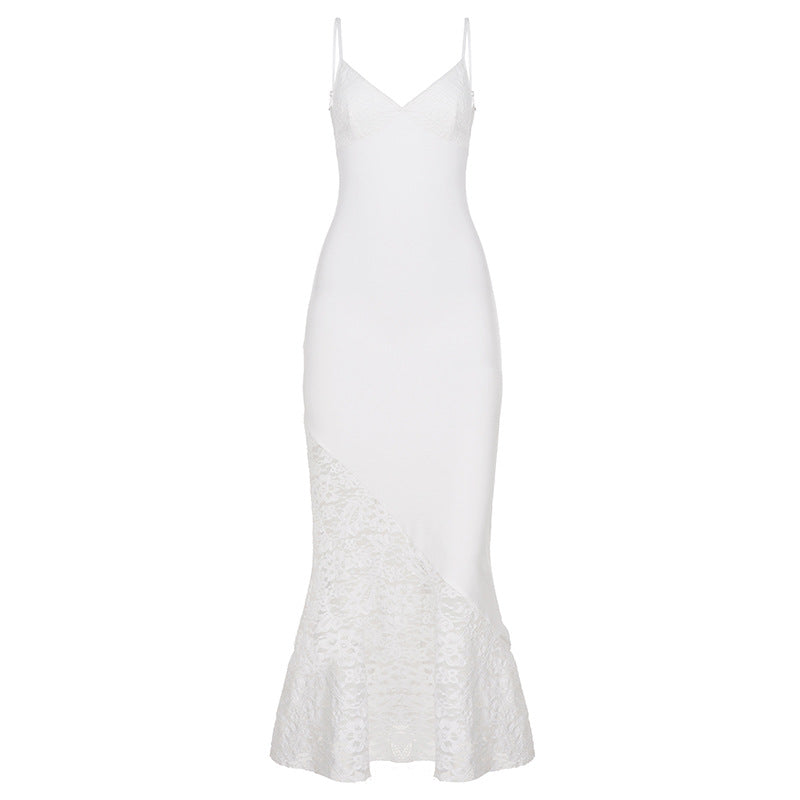 Damen Glamouröses Spitzenkleid im A-Linien-Schnitt R&B