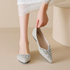 Damen Ballerinas mit funkelndem Strass und eleganter Verzierung