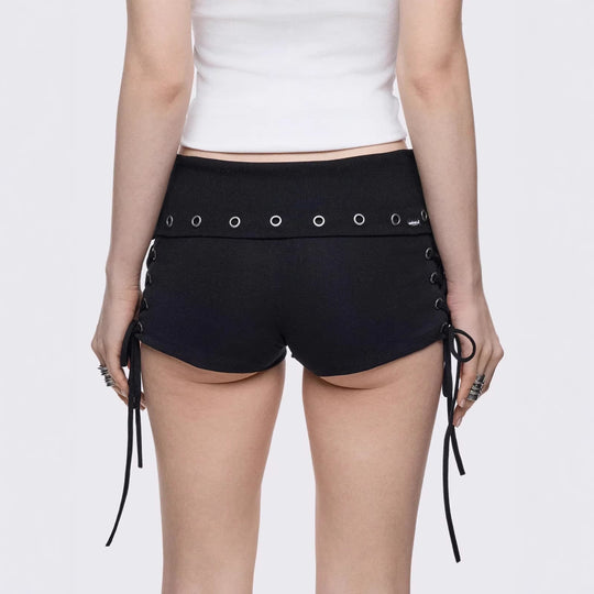 Damen Sportliche Shorts mit dekorativem Schnürungsdetail R&B