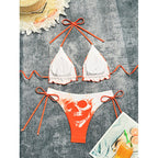 Damen Bikini-Set mit großflächigem Totenkopf-Design