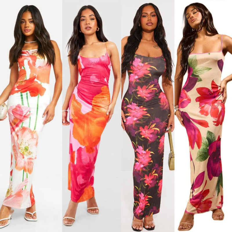 Damen Maxikleid mit floralen Highlights und komfortablem Schnitt R&B