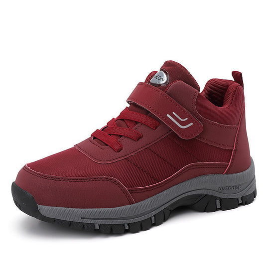 Damen Wanderstiefel mit rutschfester Profilsohle und verstellbarem Klettverschluss Heidi Mode