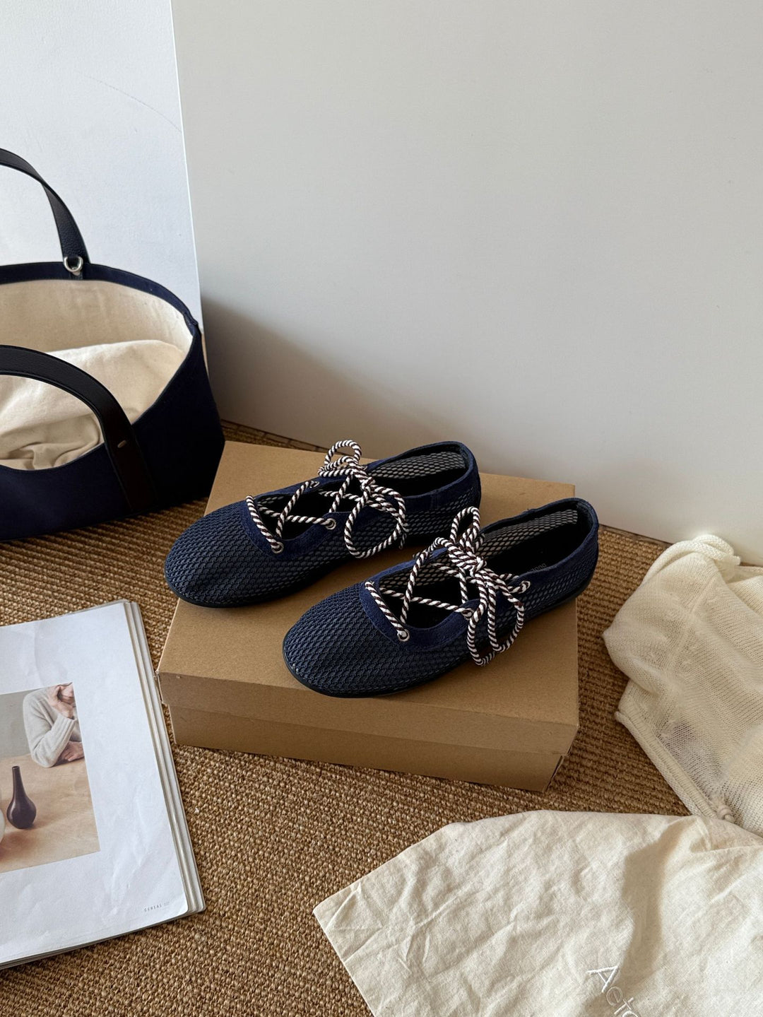 Damen Atmungsaktive Sport-Sneaker mit elastischen Schnürsenkeln und rutschfester Sohle R&B