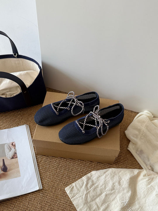 Damen Atmungsaktive Sport-Sneaker mit elastischen Schnürsenkeln und rutschfester Sohle R&B