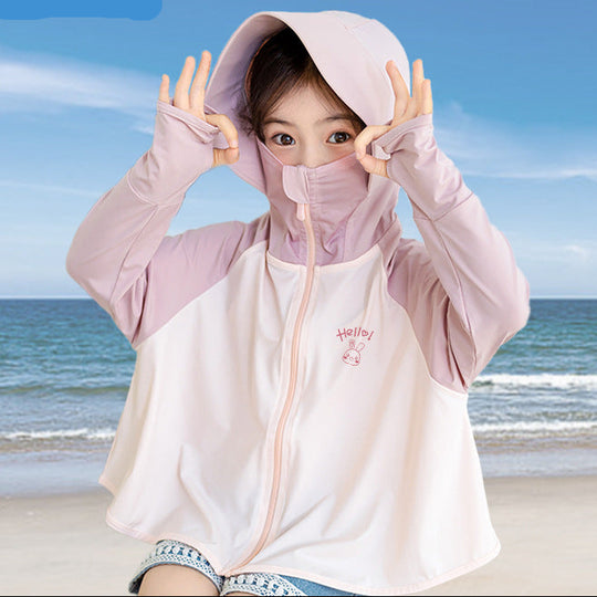 Mädchen funktionale UV-Schutzjacke mit Kapuze R&B