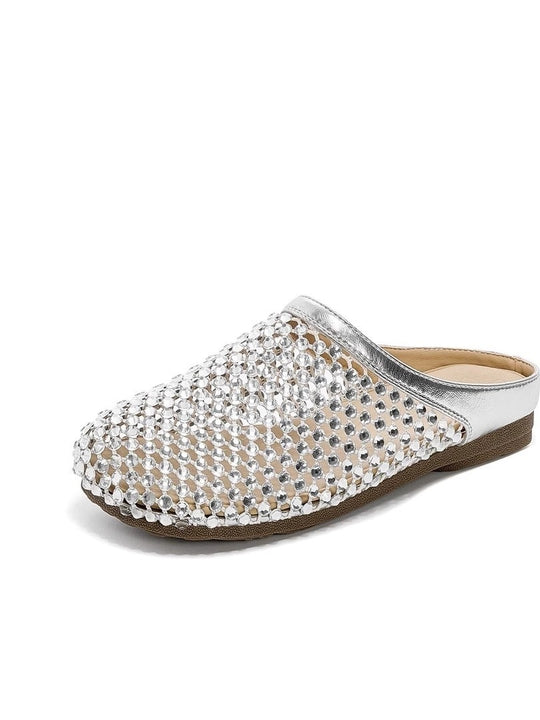 Damen modische Pantoletten mit eleganter Strassverzierung und bequemer Sohle R&B