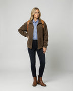 Japanische Vintage BasR&Ball Jacke Damen Braun Suede Herbst Übergangsjacke