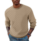 Herren rundhals Strickpullover im modernen Design mit strukturierter Oberfläche R&B