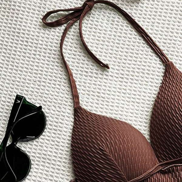 Damen Bikini-Set mit raffiniertem Wickeldesign und eleganten Halterträgern R&B