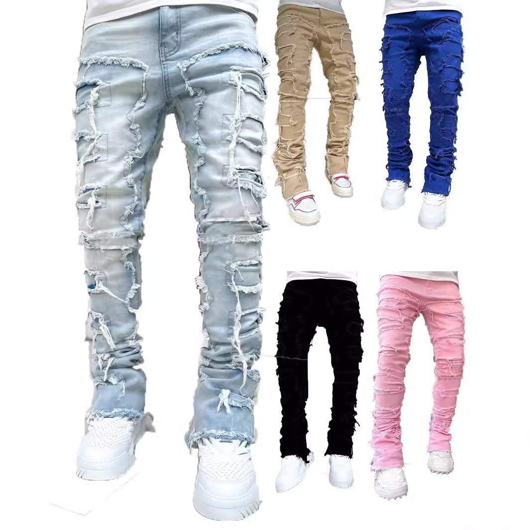 Herren modische Zerrissene Skinny Jeans im lässigen Street-Style R&B