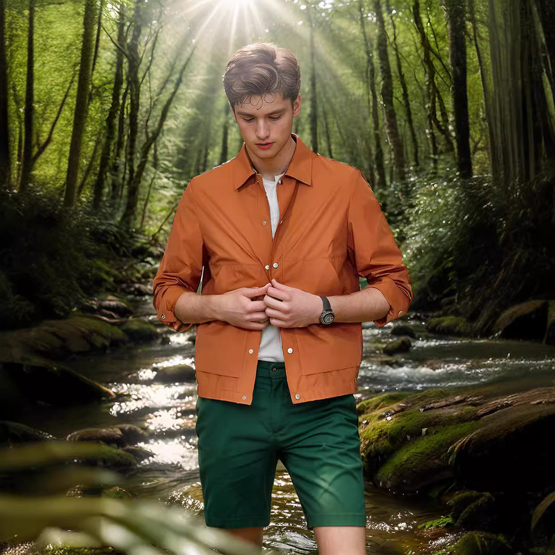 Herren leichte Sommerjacke mit innovativen Details R&B