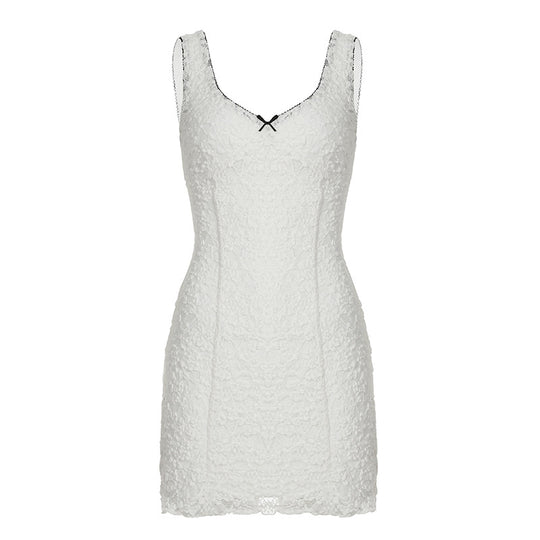 Damen Spitzenkleid mit dekorativem Rückenausschnitt und modischem Taillenschnitt R&B