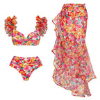 Damen Bikini-Set mit Rüschen und schickem Wickelrock R&B