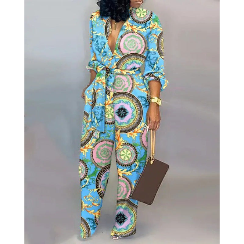 Damen Denim Jumpsuit mit modischem Patchwork-Design und praktischen Taschen R&B
