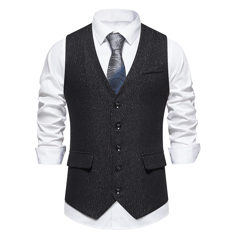 Herren elegante Weste mit feinen Knopfdetails R&B