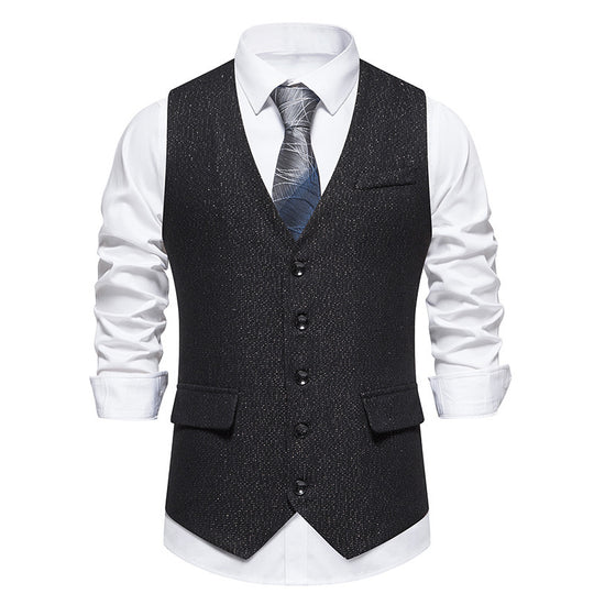 Herren elegante Weste mit feinen Knopfdetails R&B