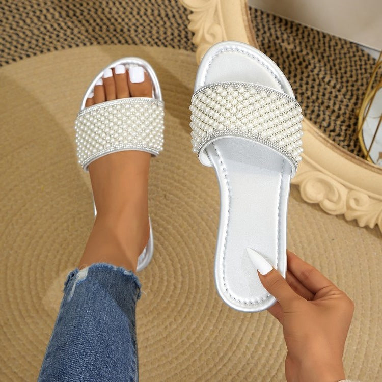 Damen Glitzernde Komfort-Sandalen mit funkelndem Riemen R&B